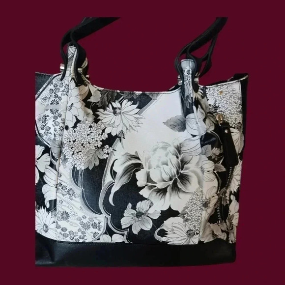 Sharif 1827 shoulder bag & travel tote bag floral pattern  set of 2 - Picture 15 of 16